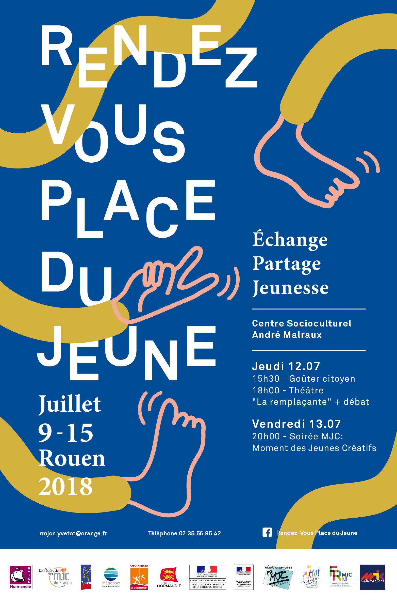 Rendez-vous place du jeune du 9 au 15 juillet 2018 à Rouen maison des jeunes et de la culturel mjc